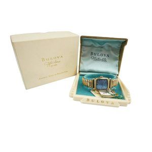 Vintage Bulova Watertite Cal 10BC 15j gold filled wristwatch w/ case and box